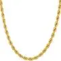 Lifetime Jewelry 5mm Rope Chain Necklace 24k Real Gold Plated for Men Women Teen
