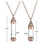 Zysta Personalized Engraving Acrylic Cylinder Urn Necklaces for Ashes Clear Glass Tube Vial Creamation Necklace Custom Ash Urns Locket Pendant Keepsake Memorial Jewelry