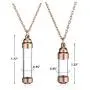 Zysta Personalized Engraving Acrylic Cylinder Urn Necklaces for Ashes Clear Glass Tube Vial Creamation Necklace Custom Ash Urns Locket Pendant Keepsake Memorial Jewelry