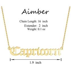 Aimber 18K Gold Plated Astrology Necklace for Women Jewelry,12 Zodiac Pendant Horoscope Constellations Necklace