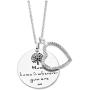 Necklace For Mom - Home Is Wherever You Are Heart Love Mothers Day Jewelry Mother Sterling Silver Pendant Necklace