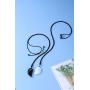 Jovivi 2pcs Healing Gemstone Matching Heart Couples Necklace for Him/Her White Turquoise Black Obsidian Crystal Stone Pendant Necklace Adjustable Rope for Men Women Valentines Gifts