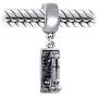 Personalized Fashion Designer Seamstress Sewing Machine Dangle Bead Charm For Women Teen Oxidized .925 Sterling Silver Fits European Bracelet