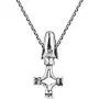 AeraVida Supreme Viking Wolf Thors Cross .925 Sterling Silver Pendant Necklace AeraVida Supreme Viking Wolf Thors Cross .925 Sterling Silver Pendant Necklace