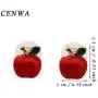 CENWA Tiny Red Apple Earrings Teacher Appreciation Gift Teacher Jewelry Teacher Gift Teachers Day Gift Teacher Retirement Gift