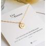 AEREKA Opal Sun Necklace - Minimal Jewelry for Women - Be Here Now Mindfulness Idea