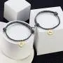Personalized Magnetic Attract Couples Bracelets, Custom Rope Braided Mutual Magnetic Bracelets for Him and Her 2 PCS Personalized Magnetic Attract Couples Bracelets, Custom Rope Braided Mutual Magnetic Bracelets for Him and Her 2 PCS