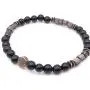 Mens Recycled Glass & Black Ebony Wood Stretch Bead Bracelet Handcrafted in Usa Mens Recycled Glass & Black Ebony Wood Stretch Bead Bracelet Handcrafted in Usa