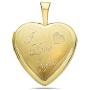 Pori Jewelers 14K Solid Yellow Gold Heart Locket Pendants- For Photos, Messages, sentimentals