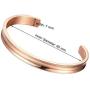 WUSUANED Hair Tie Bracelet Stainless Steel Grooved Cuff Bangle Gift for her