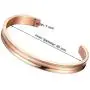 WUSUANED Hair Tie Bracelet Stainless Steel Grooved Cuff Bangle Gift for her