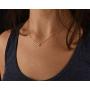Small Initial Necklace 18K Gold Plated Stainless Steel Tiny Letter Necklace Personalized Monogram Name Necklace for Women Girls