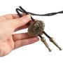 COOLLA Bolo tie- Handmade Western Cowboy Black Vintage Cicada Pendant for Women,Men