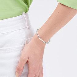 LeCalla Links Sterling Silver Jewelry 4 MM Ball Chain Bracelet for Teen and Women (6.5, 7, 7.5, 8 Inches)