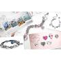 EVESCITY Crystal Colorful Happy Easter Bead for Charms Bracelets Best Jewelry Gifts for Holiday