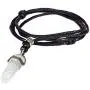 BlueRica Crystal Quartz Pendant on Adjustable Black Rope Cord Necklace BlueRica Crystal Quartz Pendant on Adjustable Black Rope Cord Necklace