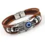 Leather Evil Eye Bracelet Wristband Vintage Three-Row Leather Hamsa Hand Blue Eyes Bracelet Retro Multi-Layer Rope Wrap Bracelet Handmade Devils Eye Bangle Strand Bracelet Turkish Jewelry Leather Evil Eye Bracelet Wristband Vintage Three-Row Leather Hamsa Hand Blue Eyes Bracelet Retro Multi-Layer Rope Wrap Bracelet Handmade Devils Eye Bangle Strand Bracelet Turkish Jewelry