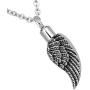 Charmed Craft Angel Wing Cremation Necklace URNs for Ashes Holder Memorial Keepsake Pendant Stainless Steel