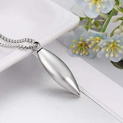 XIUDA Urn Necklace for Ashes Cremation Jewelry Memorial Necklace for Ashes Keepsake Pendant Gift for Men