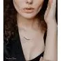 Femme Luxe 0.25 cttw White and Black Diamond Pendant Necklace for Women, 925 Sterling Silver, 18inch Chain, Hypoallergenic, Dainty Design, Gift Ready Jewelry