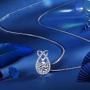 Heart Necklace-14k White Gold Plated Teardrop Necklace-5A Cubic Zirconia Heart Pendant Necklace-Jewelry Gifts Necklaces for Women