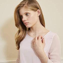Molly B London Sterling Silver Necklace for Teenage Girls with First Diamond Heart - Perfect Birthday Gift