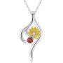 Sunflower Necklace for Women 925 Sterling Silver You are My Sunshine Sunflower Jewelry Ladybug Pendant Necklace Gifts for Mom Girlfriend