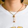 CHISMORL Glass Hourglass Cremation Pendant Necklace Stainless Steel Memorial Ashes Urn Keepsake Jewelry