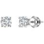 DIAFROST-1/2 Carat to 2 Carat 4-Prong Set Lab Grown Diamond Stud Earrings in 14K Gold - IGI Certified (VS2-SI1 Clarity)