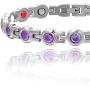 USWEL Magnetic Bracelets for Women Pure Titanium Therapy Bracelet Pain Relief for Arthritis 3500 Gauss Magnets Titanium Bracelets for Carpal Tunnel