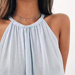 HUASAI Star Choker Necklace for Women Girls Delicate Handmade Gold Plated Brandy Melville Necklace Set Dainty Jewelry