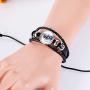 G-Ahora Anime Haikyuu Leather Wristband Braided Bracelet Cool Cosplay Wristband Bangle for Men Women