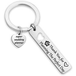 Eigso Wedding Planner Keychain Thank You for Planning The Perfect Day Thank You Gift for Her Wedding Planner Gifts Wedding Witness Wedding Moderator Jewelry(Plan Perfect Day KR)