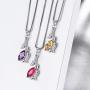 Aurora Tears Flower Necklace Earrings Sets Women 925 Sterling Silver Rose/Tulip/Catus Jewelry Birthday Dating Gift