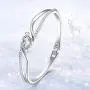 Menton Ezil Fairytale Mermaid Swarovski Crystal Silver Plated Women Bangle Bracelet for Girls Wife Mom Menton Ezil Fairytale Mermaid Swarovski Crystal Silver Plated Women Bangle Bracelet for Girls Wife Mom