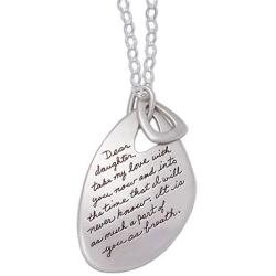 BB Becker ''Dear Daughter Sterling Silver Necklace - Love, for Her, Jewelry for Her