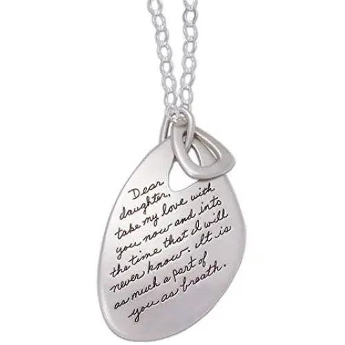 BB Becker ''Dear Daughter Sterling Silver Necklace - Love, for Her, Jewelry for Her BB Becker ''Dear Daughter Sterling Silver Necklace - Love, for Her, Jewelry for Her