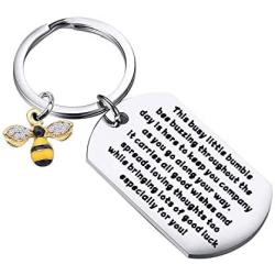 TIIMG Bee Gift Honey Bee Insect Keychain Bee Jewelry Bumble Bee Gift Inspirational Gift for Best Friend