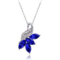 MAFMO Exquisite Austria Crystal Maple Leaf Necklace Earrings 2pcs Jewelry Set (8 Colors)