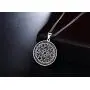 MPRAINBOW Mens Stainless Steel Talisman Seal of Solomon Viking Runes Tetragrammaton Pendant Lucky Talisman Necklace