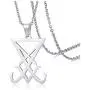 PJ Jewelry Sigil of Lucifer Pendant Satanic Symbol Stainless Steel Seal of Satan Necklace,Free 20'' Chain PJ Jewelry Sigil of Lucifer Pendant Satanic Symbol Stainless Steel Seal of Satan Necklace,Free 20'' Chain