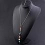 HUNO Handmade Galaxy Solar System Universe Eight Planets Guardian Star Natural Stone Beads Pendant Necklace Womens Jewelry