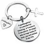 CYTING Goddaughter Gift A Goddaughter is a Wonderful Blessing Cross Keychain First Communion Baptism Gift Religious Jewelry Christening Gift CYTING Goddaughter Gift A Goddaughter is a Wonderful Blessing Cross Keychain First Communion Baptism Gift Religious Jewelry Christening Gift