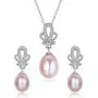 Stunning Flawless Pearl Stud Earrings & Silver Chain Pendant Set| Impeccable Quality Natural, Flawless Freshwater Pearl & 925 Sterling Silver| The Most Unique Fashion Jewelry Set (2 | Pink Pearls) Stunning Flawless Pearl Stud Earrings & Silver Chain Pendant Set| Impeccable Quality Natural, Flawless Freshwater Pearl & 925 Sterling Silver| The Most Unique Fashion Jewelry Set (2 | Pink Pearls)