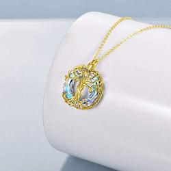 TOUPOP Mothers Day Gifts From Daughter 14K Gold Plated Tree of Life Necklace Sterling Silver Family Tree Pendant Jewelry Gifts for Mom Women Girls Birthday Mothers Day
