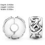 Pandora Jewelry Knotted Hearts Clip Sterling Silver Charm