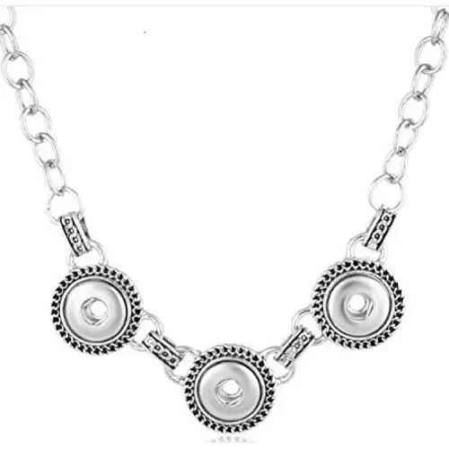 Snap Jewelry Mini 12mm Designer Necklace Length 18'' Holds Triple - 3 Mini Snaps My Prime Gifts Snap Jewelry Mini 12mm Designer Necklace Length 18'' Holds Triple - 3 Mini Snaps My Prime Gifts
