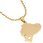 Stainless Steel Ecuador Map Pendant Necklaces Maps Jewelry Ecuadorian