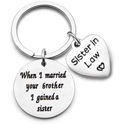 Sister In Law Keychain Gift for Sister Sister of the Groom Jewelry Wedding Gift