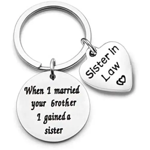 Sister In Law Keychain Gift for Sister Sister of the Groom Jewelry Wedding Gift Sister In Law Keychain Gift for Sister Sister of the Groom Jewelry Wedding Gift